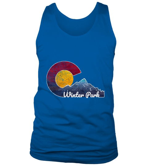 Winter Park Colorado Flag Inspired Men's Tank Top