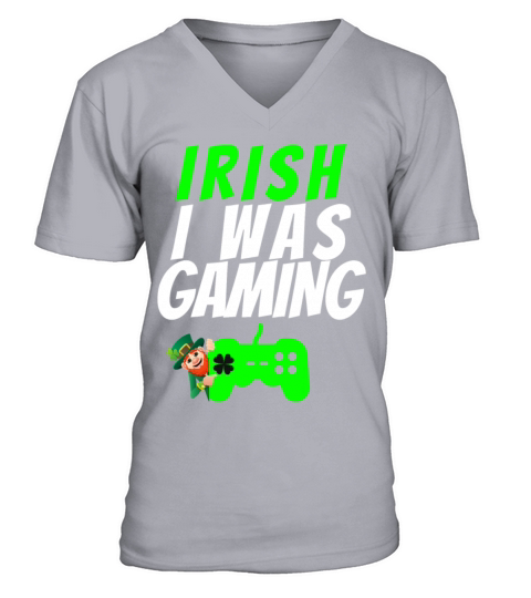 Video Gamer Saint Patricks Day Gaming St Pattys Da V-Neck T-shirt