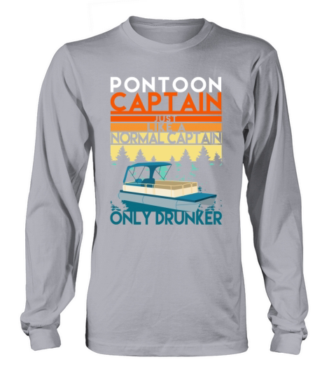 Funny Vintage Retro Pontoon Captain Drunker Women's Long Sleeve