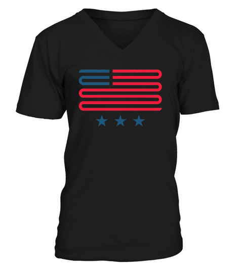 american flag Men's V-Neck T-shirt