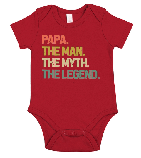 Vintage Papa The Man The Myth The Legend Short Sleeve Baby One-Piece