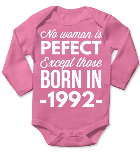 Born in 1992 Long Sleeve Baby One-Piece