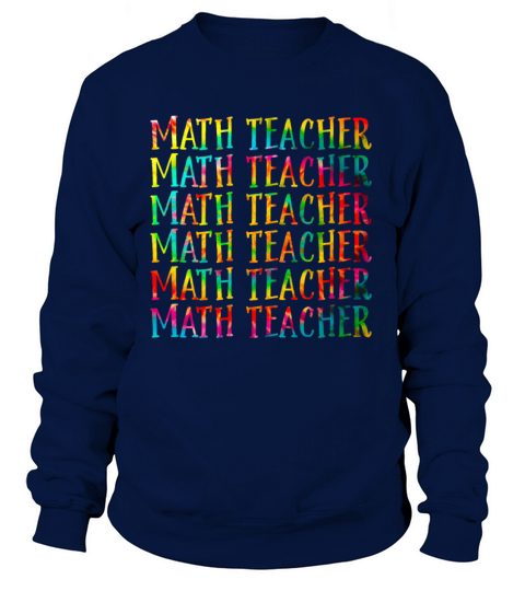 Funny Math Teacher Rainbow Back To School Supplies Women's Sweatshirt