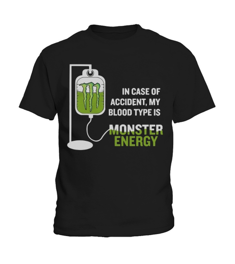 In case of accident my blood type is monster Kids T-Shirt