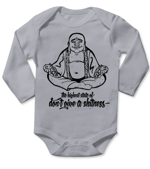 BUDDHA Yoga Buddhism Om Meditation Spiritual Indie Long Sleeve Baby One-Piece