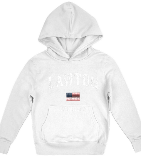 Lawton Oklahoma Ok Vintage American Flagports shirt Kids Hoodie