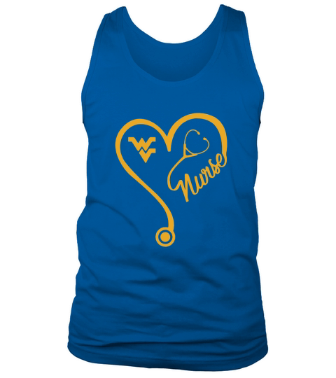 West Virginia Mountaineers   Nurse Heart and Team Tank Top Unisex