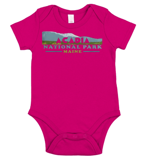 Acadia National Park Travel Journey Explore Earth T-Shirt Short Sleeve Baby One-Piece