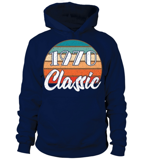 Anniversary Birthday 1970 Classic Colors Design Women's Hoodie