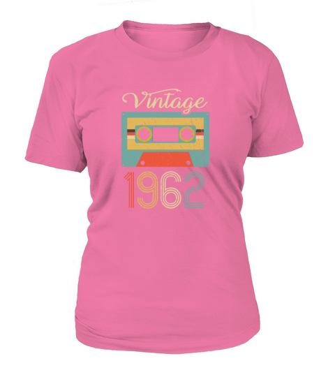 Vintage Cassette 1962 60th Birthday 60 Years Gift T-Shirt Woman