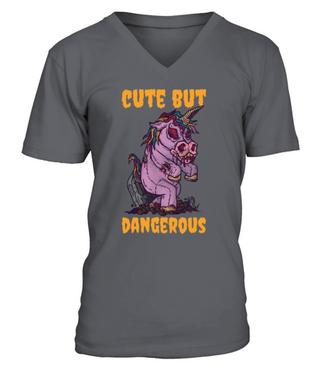 Cute But Dangerous Scary Unicorn Halloween Costume Men's V-Neck T-shirt