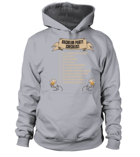 Bachelor Party Checklist Funny Bachelor Party Gift Women's Hoodie