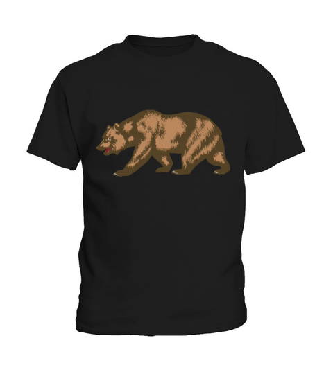 California Grizzly Bear Walking Kids T-Shirt