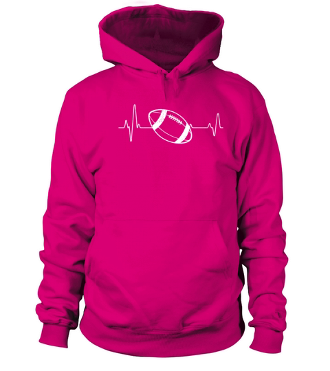Football Heartbeat Cool ECG Footballer Statement Women's Hoodie