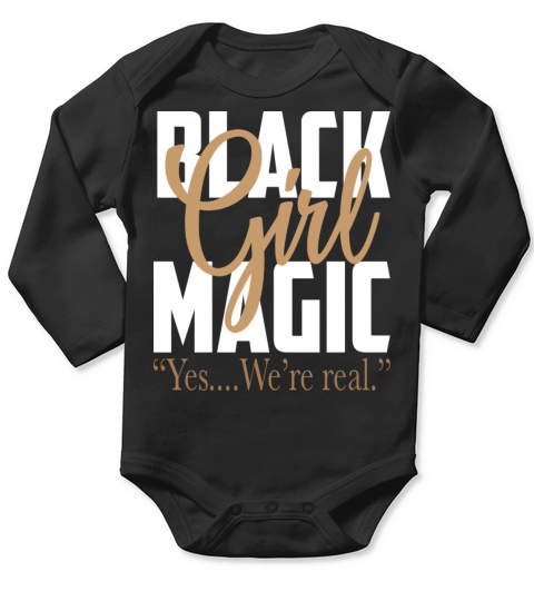 Black Girl Magic Black History Month Long Sleeve Baby One-Piece