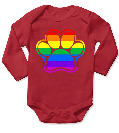 Rainbow Paw Long Sleeve Baby One-Piece