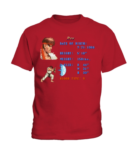 Ryu Stats Kids T-Shirt