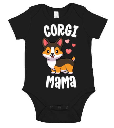 Corgi Mom Shirts For Women Dog Mama Red Tricolor C Short Sleeve Baby One-Piece