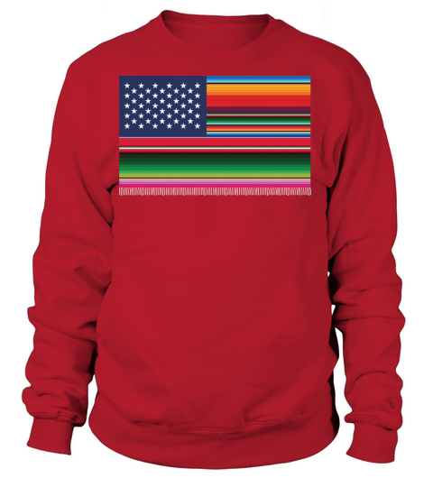 American Serape Blanket Striped Flag Hispanic Gift Women's Sweatshirt