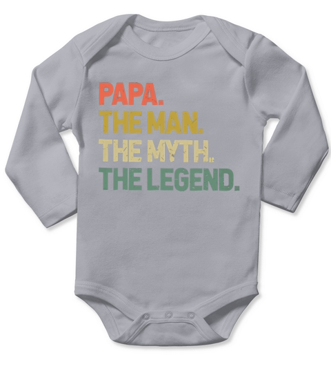 Vintage Papa The Man The Myth The Legend Long Sleeve Baby One-Piece