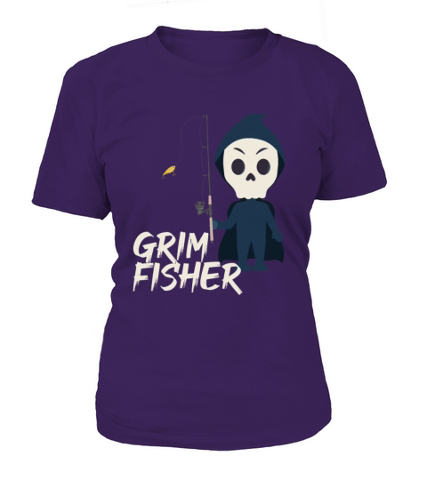 Halloween Fishing Grim Fisher Reel Fisherman Catch Women's T-Shirt