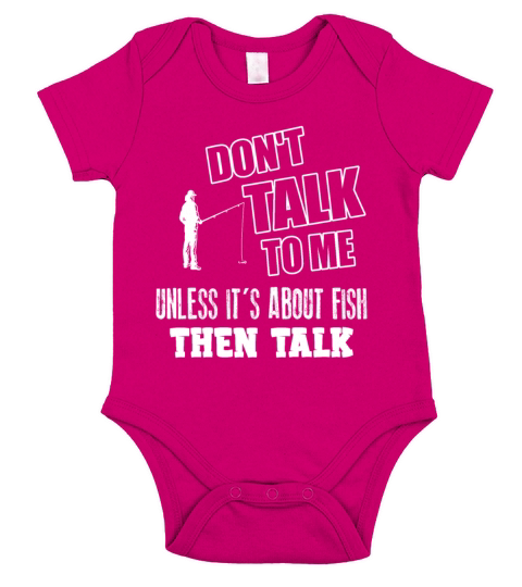 Fisherman Angler Talk Only About Fish Fisher Short Sleeve Baby One-Piece