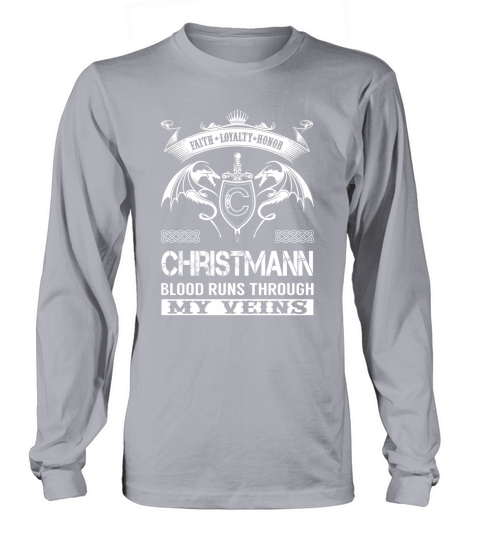 CHRISTMANN Last Name, Surname Tshirt Long sleeved Unisex