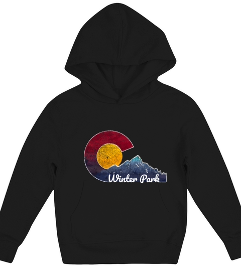 Winter Park Colorado Flag Inspired Kids Hoodie