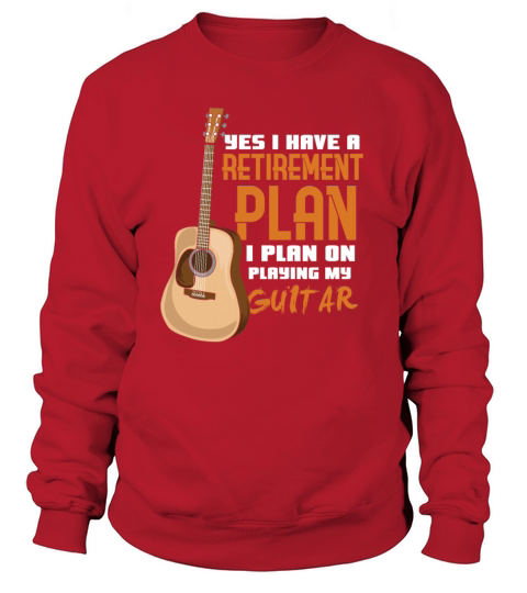 Funny Retirement Plan Guitar Player Gift Women's Sweatshirt