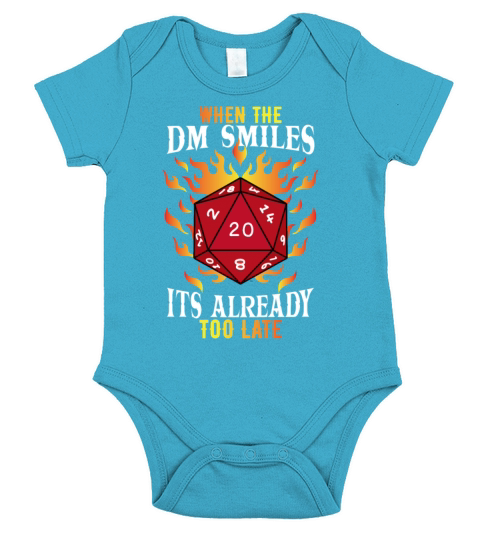 When The DM Smiles Funny Dice Throwing Quotes Short Sleeve Baby One-Piece