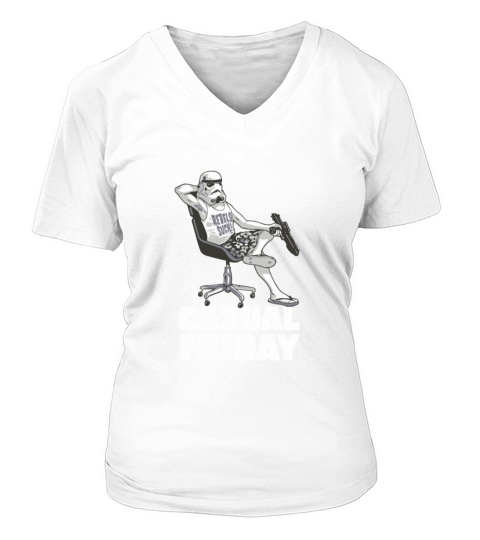 Funny Star Wars Stormtrooper comic V-neck T-Shirt Woman