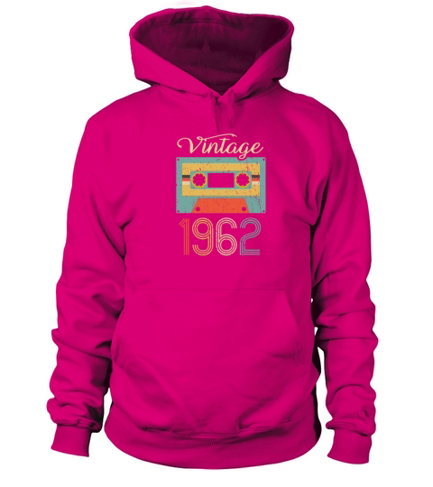 Vintage Cassette 1962 60th Birthday 60 Years Gift Women's Hoodie