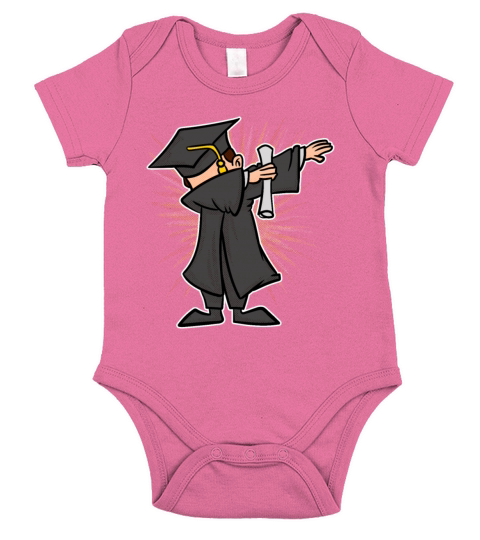 Dabbing Graduate Tee Cute Student Gift TShirt Short Sleeve Baby One-Piece