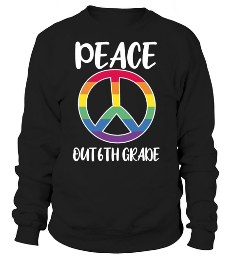 Peace Out 6th Grade Tie Dye Graduation Class 2021 Women's Sweatshirt