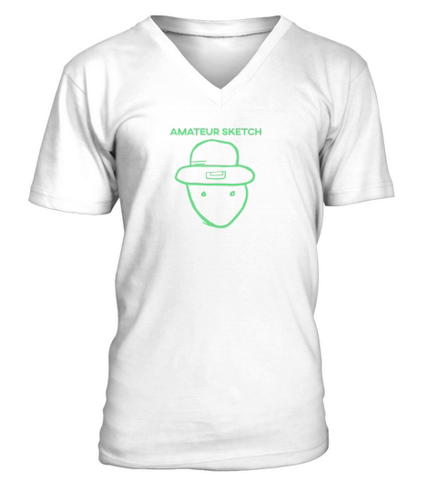 Amateur Leprechaun Sketch Mobile Alabama St Patrick Men's V-Neck T-shirt
