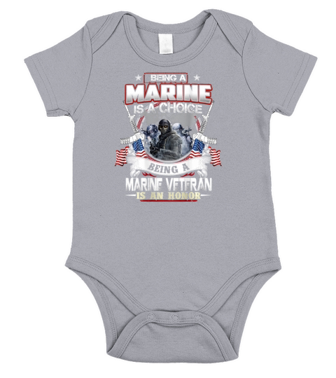 Being a marine veteran is an honor Short Sleeve Baby One-Piece