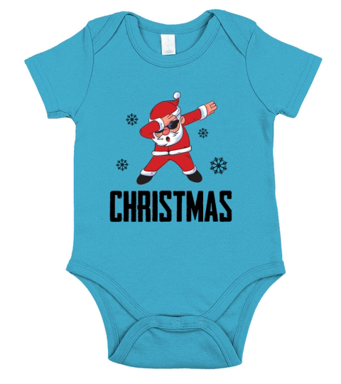 Dabbing Santa Claus Short Sleeve Baby One-Piece