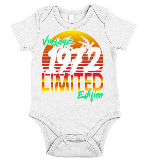 Vintage 1972 Limited Edition 50th Birthday Short Sleeve Baby One-Piece