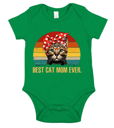 best cat mom ever animals cute lovely cat Short Sleeve Baby One-Piece