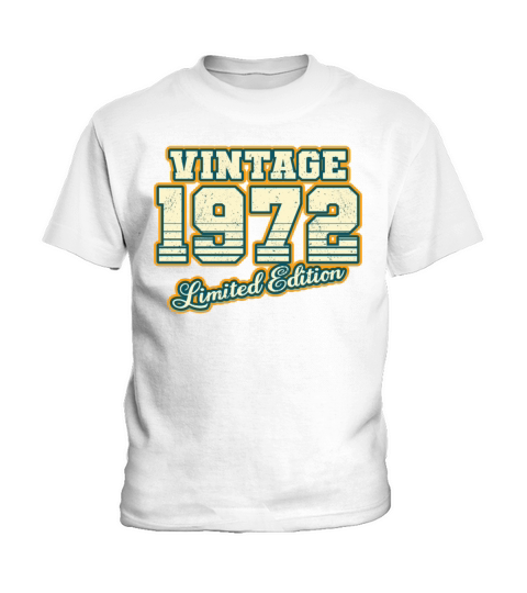50th Birthday Vintage 1972 Limited Edition Kids T-Shirt
