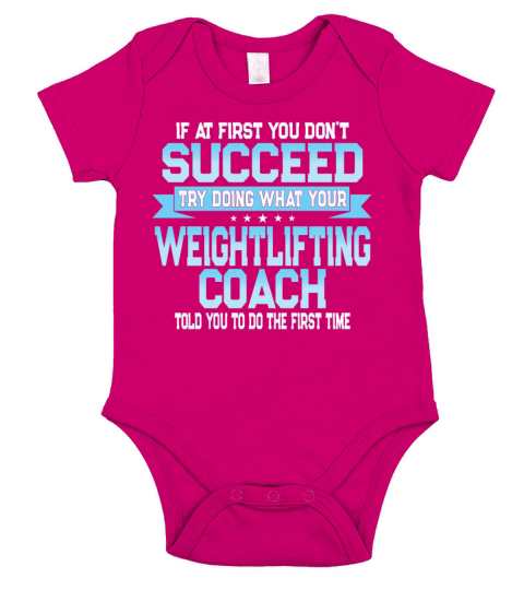 Funny Weightlifting Coach Gift Short Sleeve Baby One-Piece