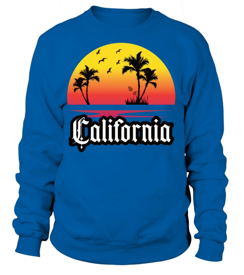 California Summer vibes for the beach with palms Women's Sweatshirt
