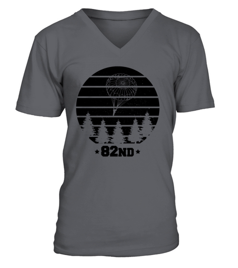 82nd Airborne Vintage Paratrooper V-Neck T-shirt