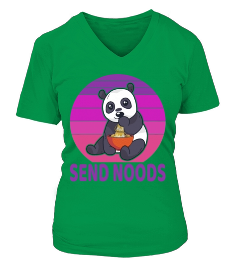 Panda Send Noods Noodles China Ramen Women's V-Neck T-shirt