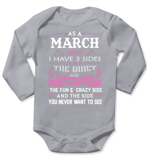 March Girl Long Sleeve Baby One-Piece