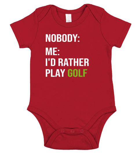 Funny Golfer Meme Id Rather Play Golf Short Sleeve Baby One-Piece