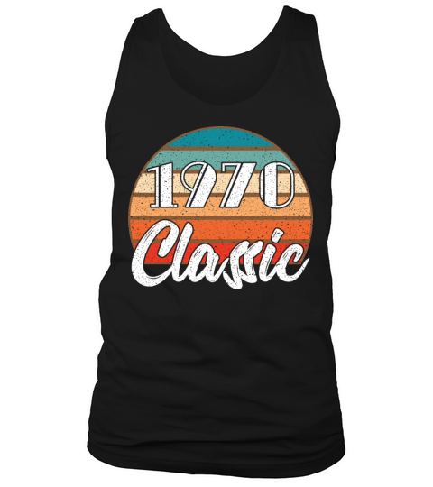Anniversary Birthday 1970 Classic Colors Design Men's Tank Top