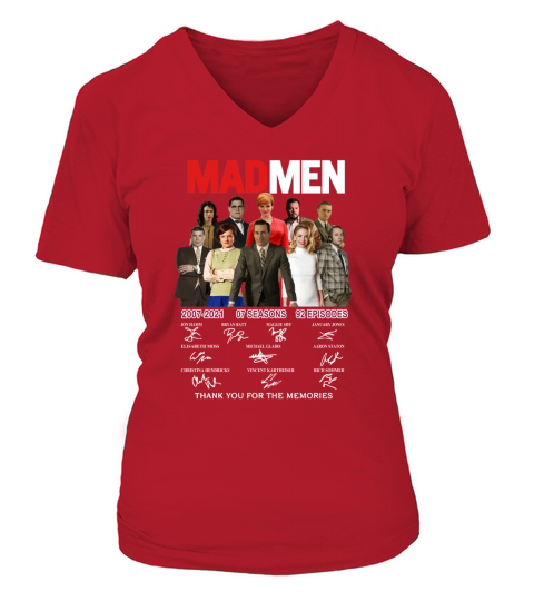 Mad Men 2007 2021 07 Seasons 92 Episodes Thank You For The Memories V-neck T-Shirt Woman