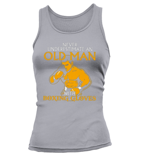 Never Underestimate an Old Man with Boxing Gloves Women's Tank Top