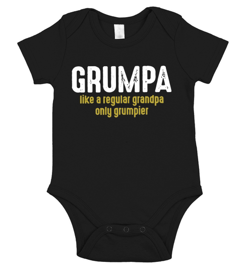 Grumpy like a regular grandpa only grumpier Short Sleeve Baby One-Piece